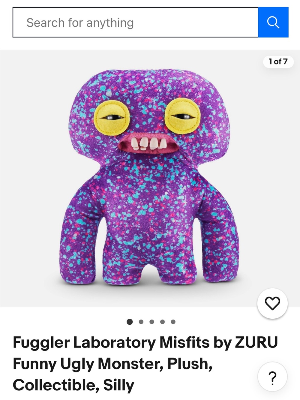 Fuggler Purple Speckled Plush Monster Toy by ZURU